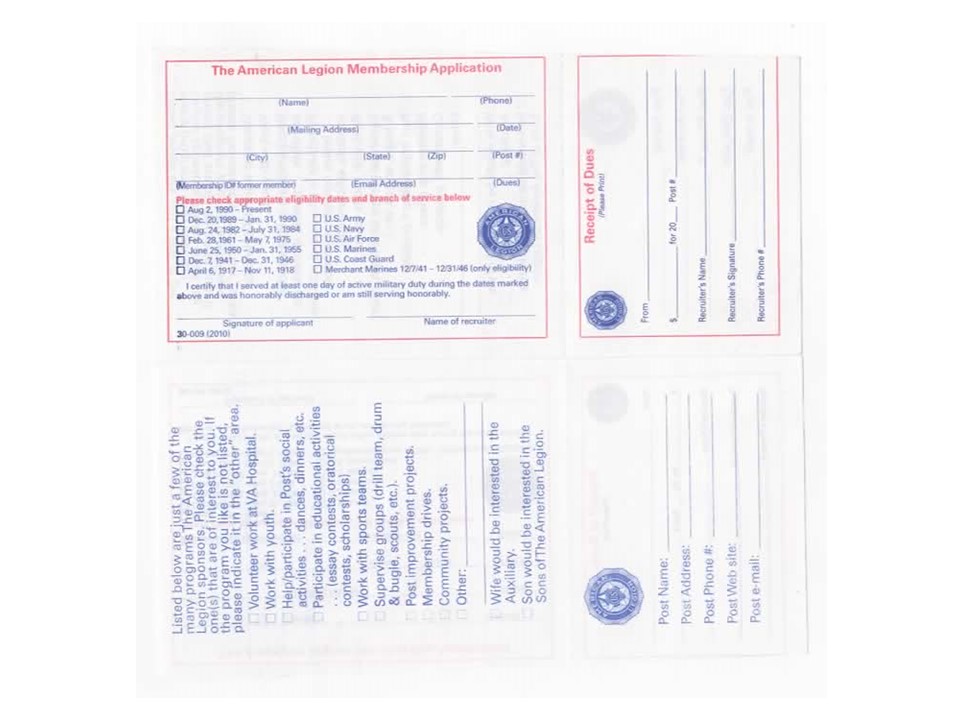 American Legion Application